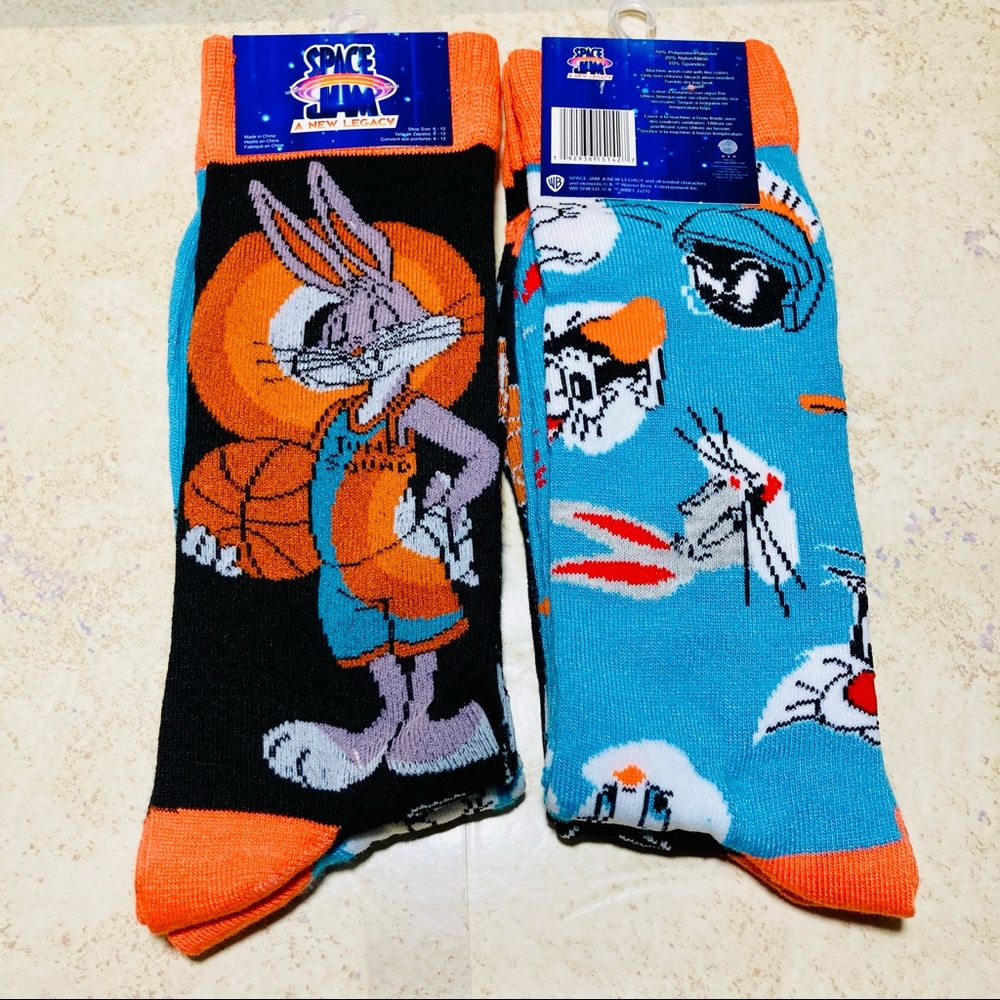 Space Jam A New Legacy Crew Sock 2 Pair Bugs Bunny